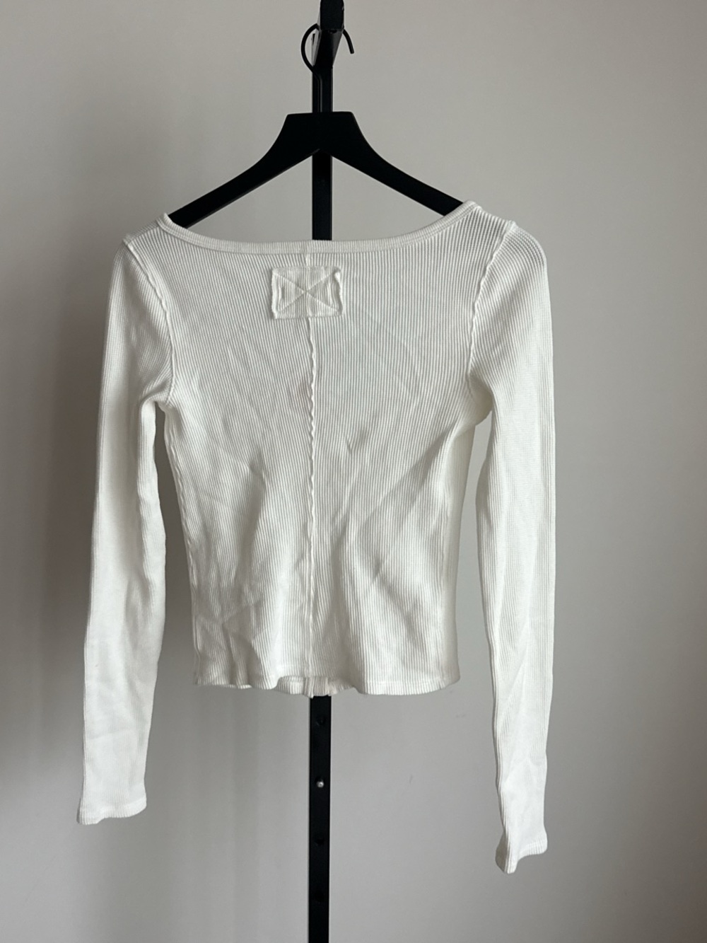Free People white knit long sleeve top - Picture 2 of 3